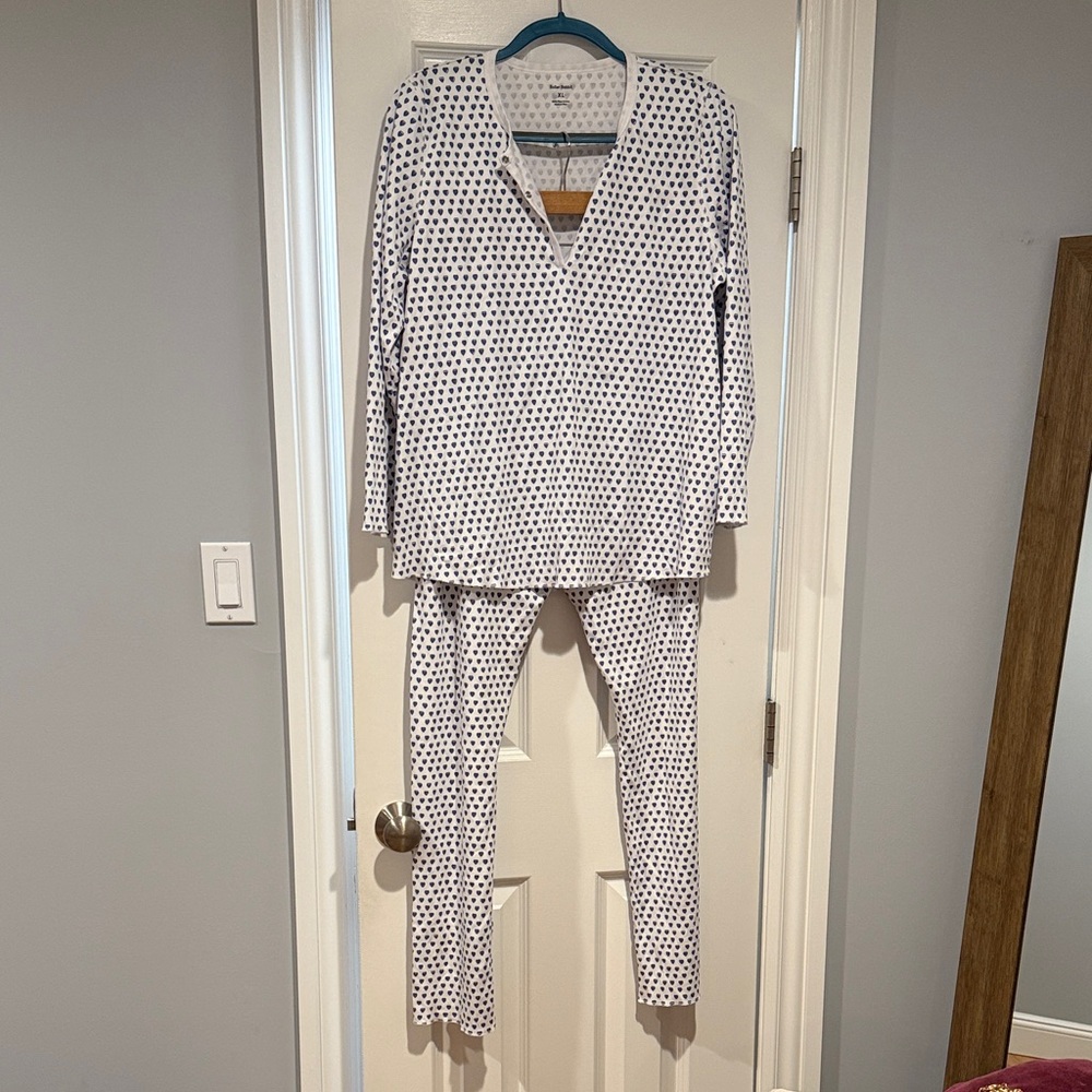 Roller Rabbit Hearts Pajamas (Blue)